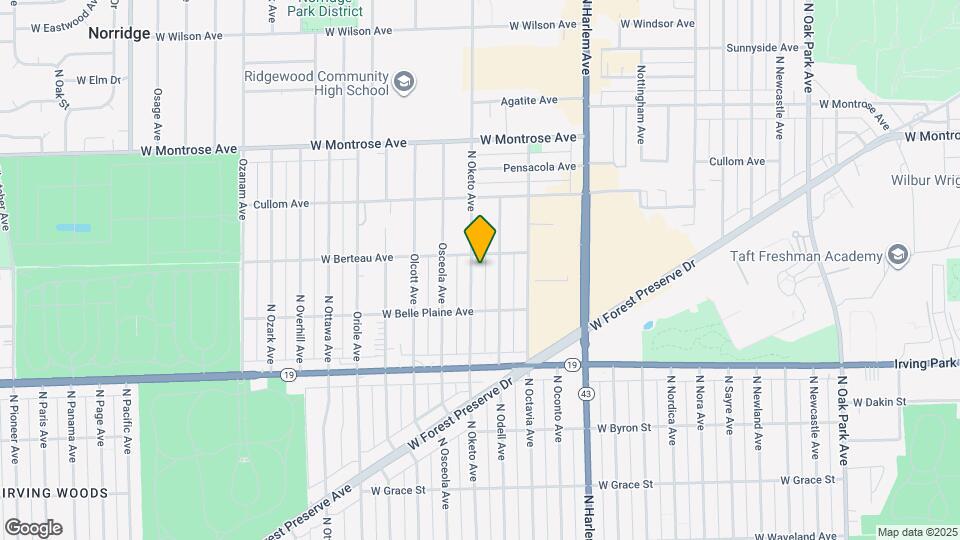 4129 N Oketo Ave Map and Location Details