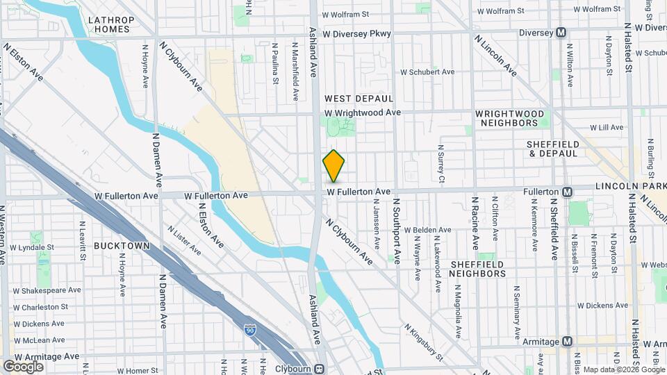 1534 W Fullerton Ave Map and Location Details