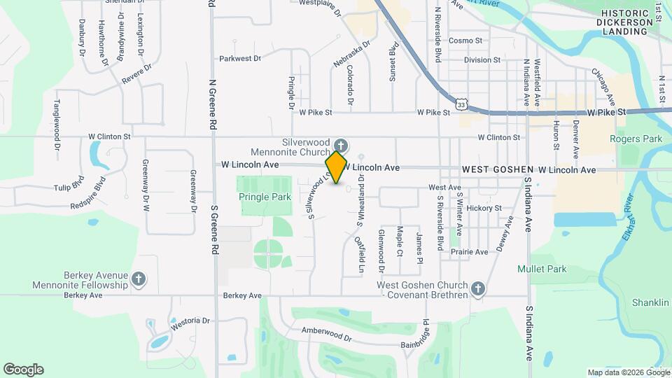 124 S Silverwood Ln Map and Location Details