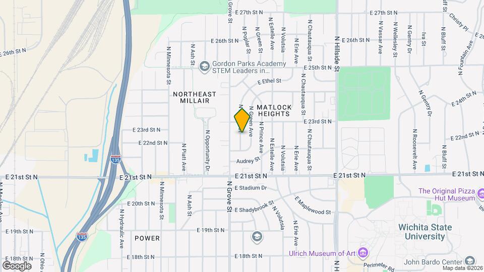 2332 N Poplar St Map and Location Details