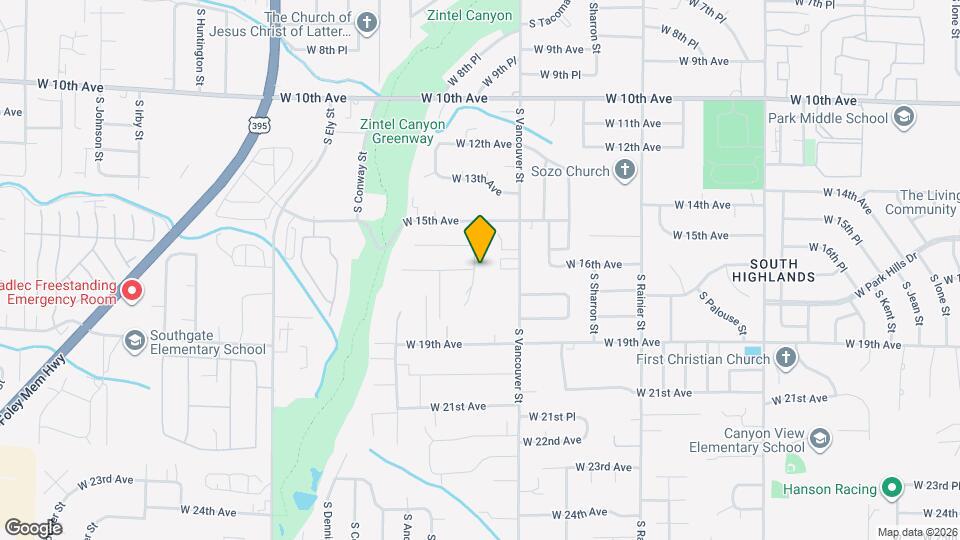 1601 S Yelm St Map and Location Details