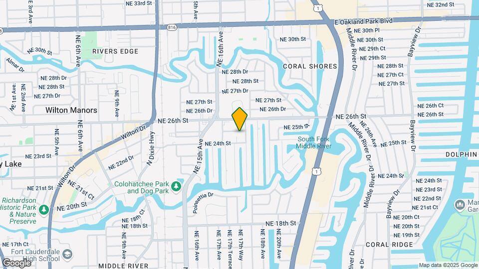 1706 NE 25th St Map and Location Details