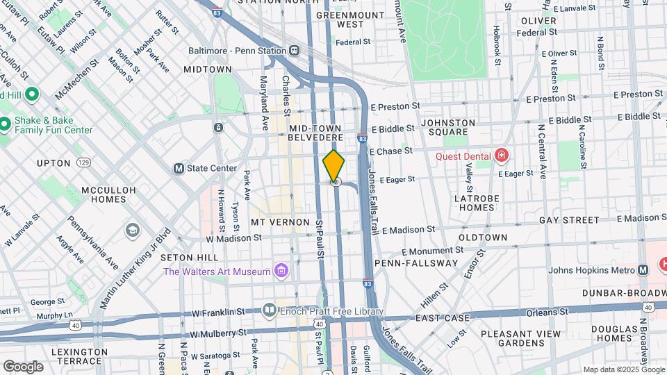 938 N Calvert St Map and Location Details