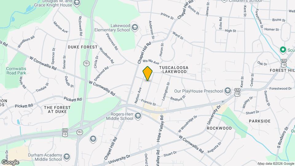 2605 Vineyard St Mapa y Detalles de la Ubicación