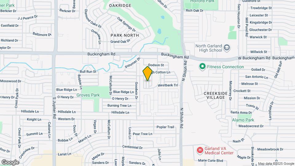 1625 Dewberry Ln Map and Location Details