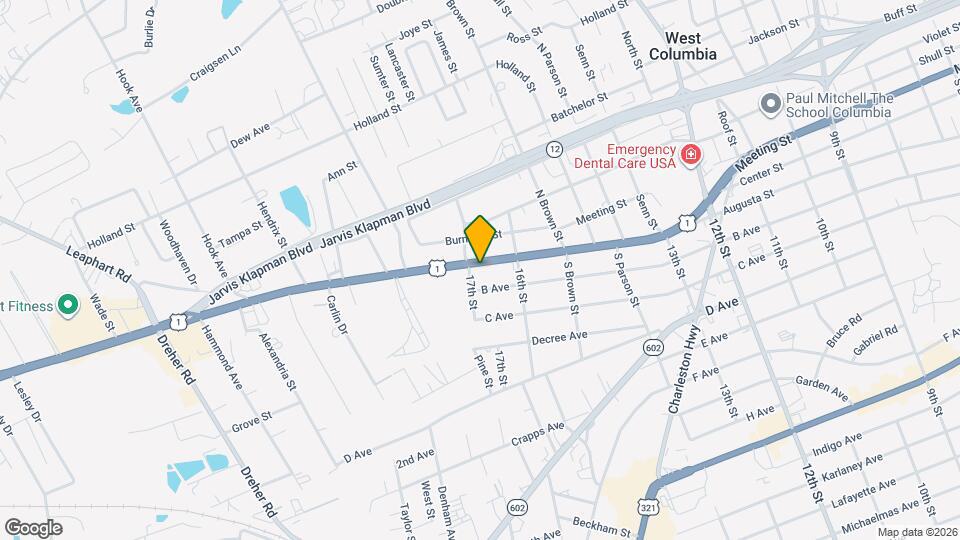 1733 Augusta Rd Map and Location Details