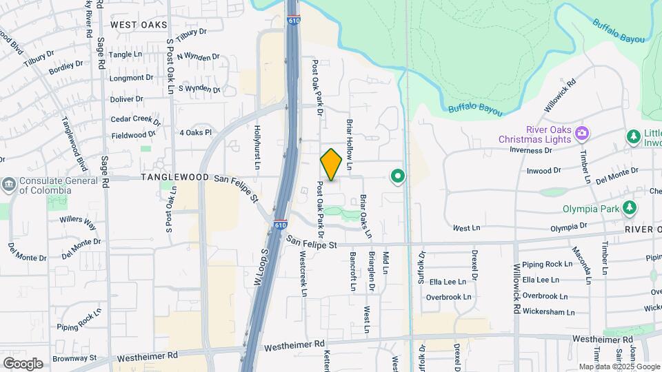1875 Post Oak Park Dr Map and Location Details