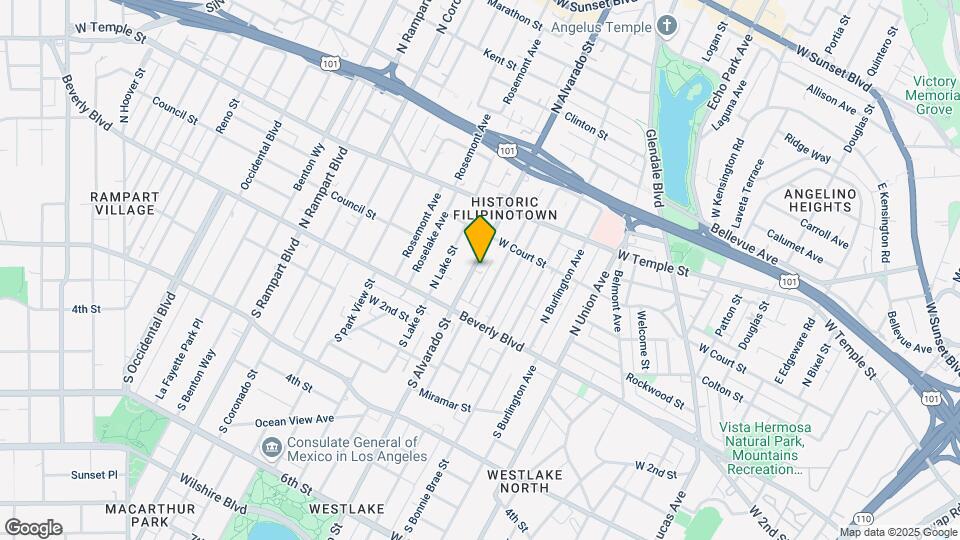 214 N Alvarado St Map and Location Details
