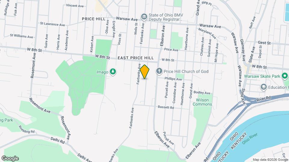 713 Woodlawn Ave Map and Location Details