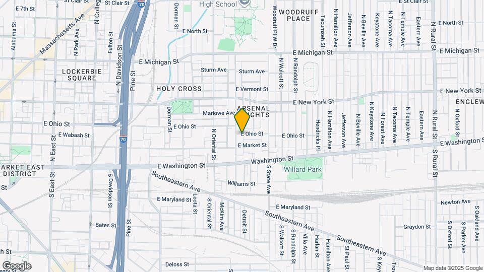 1511 E Ohio St Map and Location Details