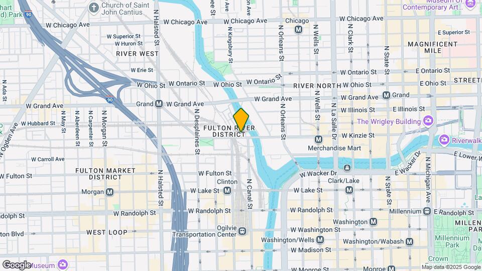400 N Clinton St, Unit 605 Map and Location Details