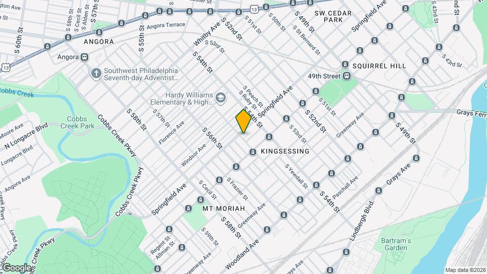 5448 Springfield Ave Map and Location Details