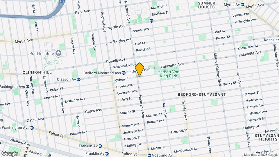 283 Nostrand Ave. Map and Location Details