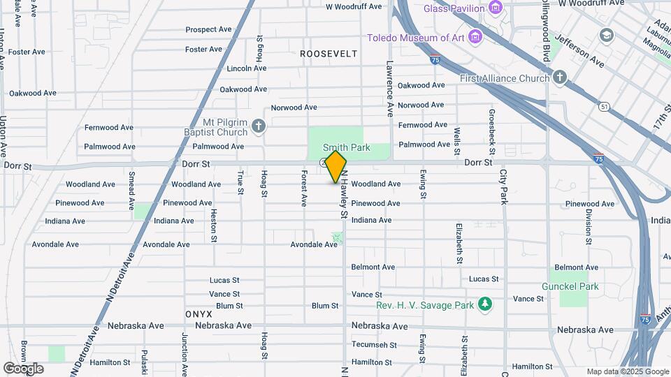 1011 Woodland Ave Map and Location Details