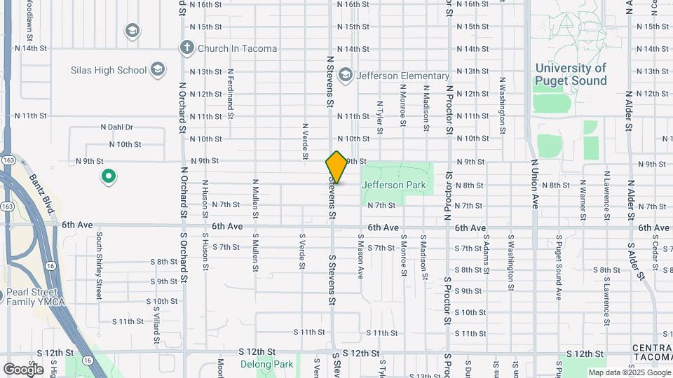 721 N Stevens St Map and Location Details