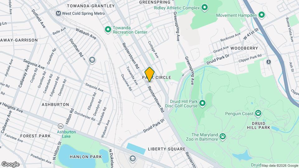 3537 Reisterstown Rd Map and Location Details