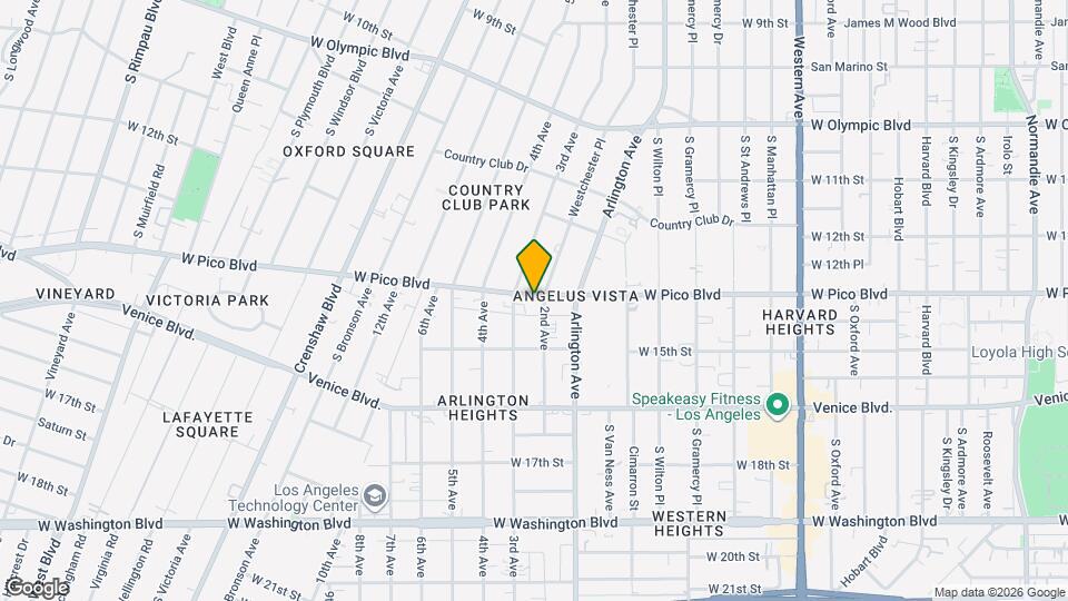 3506 W Pico Blvd Mapa y Detalles de la Ubicación