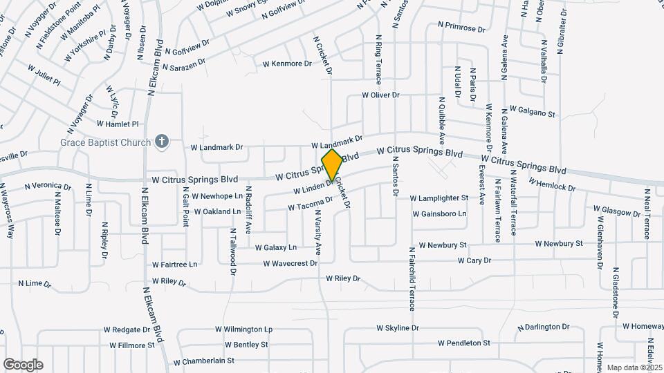 1972 W Linden Dr Map and Location Details