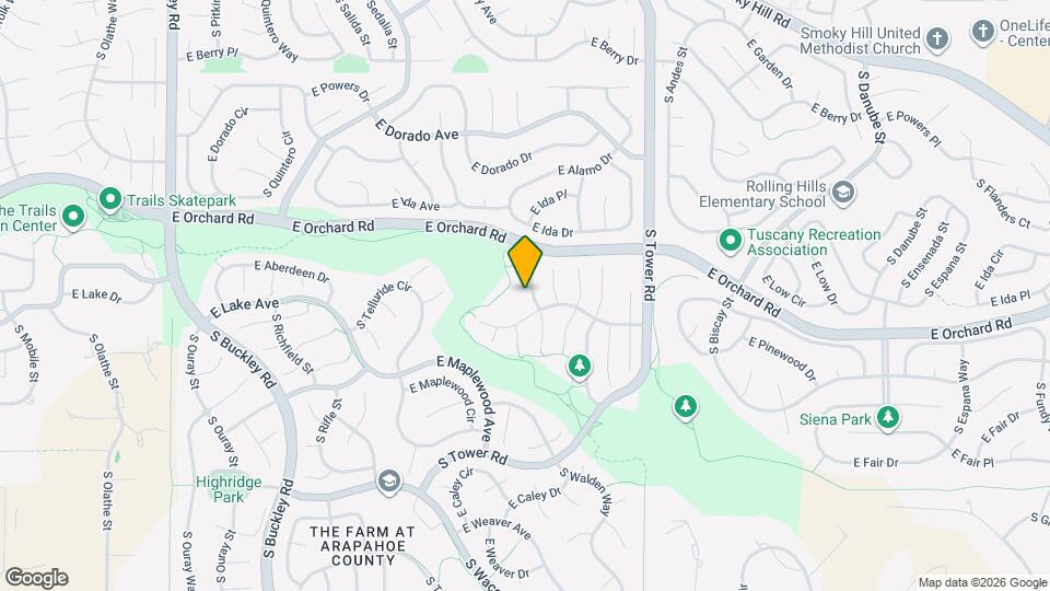 5965 S Waco St Map and Location Details