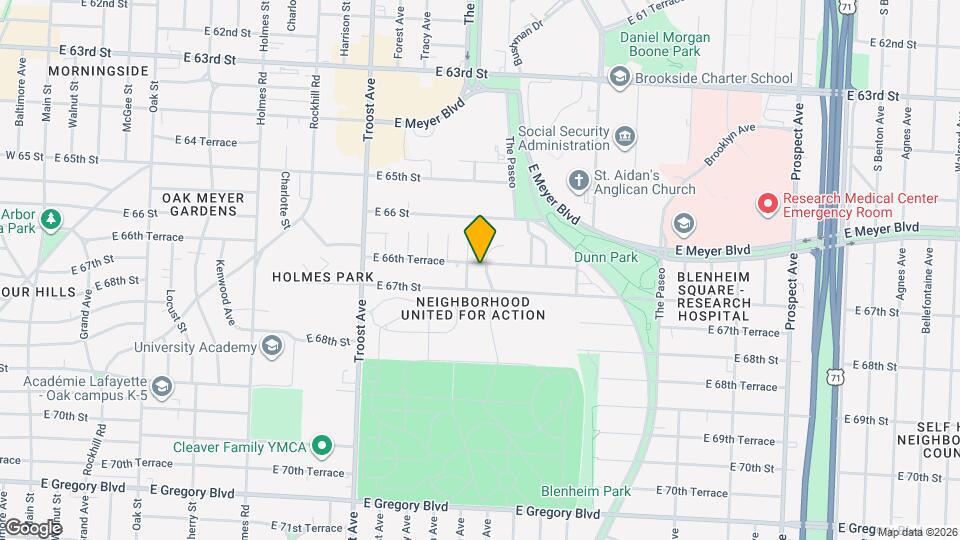 6640 Flora Ave Map and Location Details