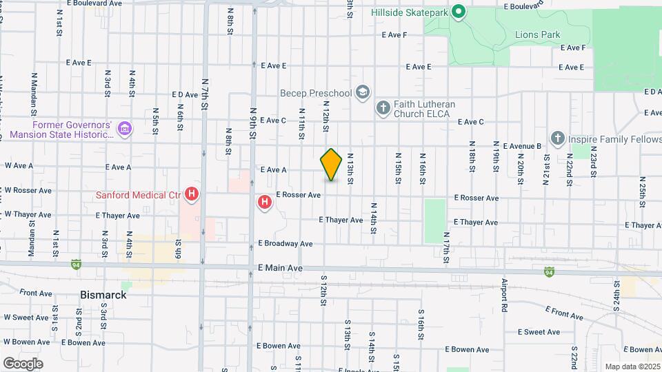 407 N 12th St Map and Location Details