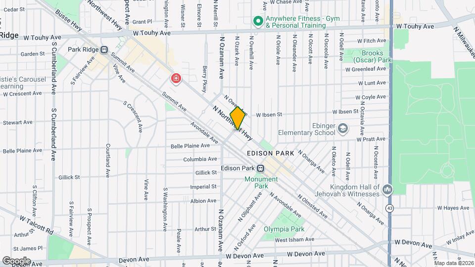 6828 N Northwest Hwy Map and Location Details