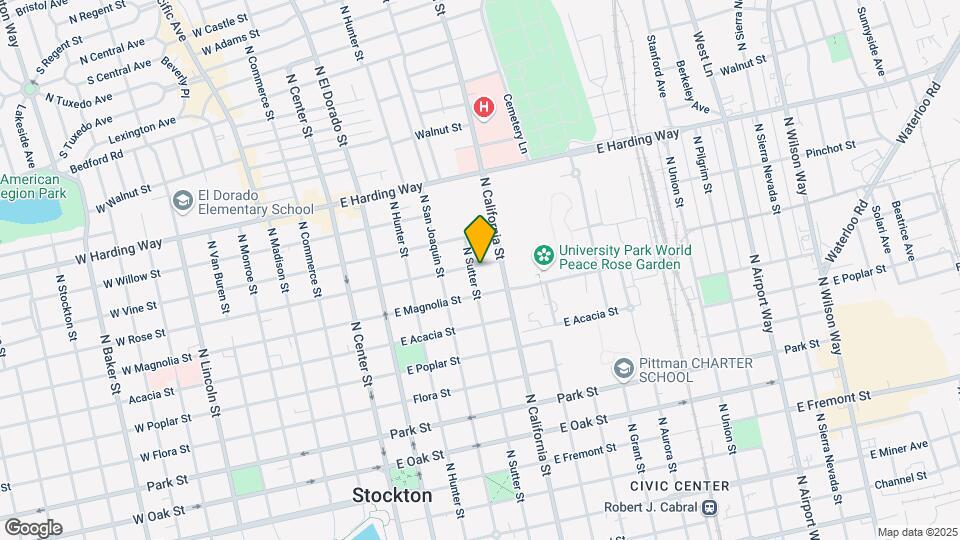 1142 N Sutter St Mapa y Detalles de la Ubicación