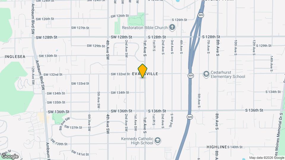 13217 1st Ave S Map and Location Details