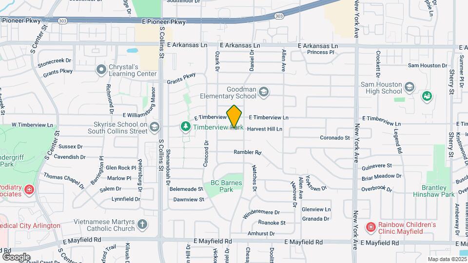 1302 Harvest Hill Ln Map and Location Details