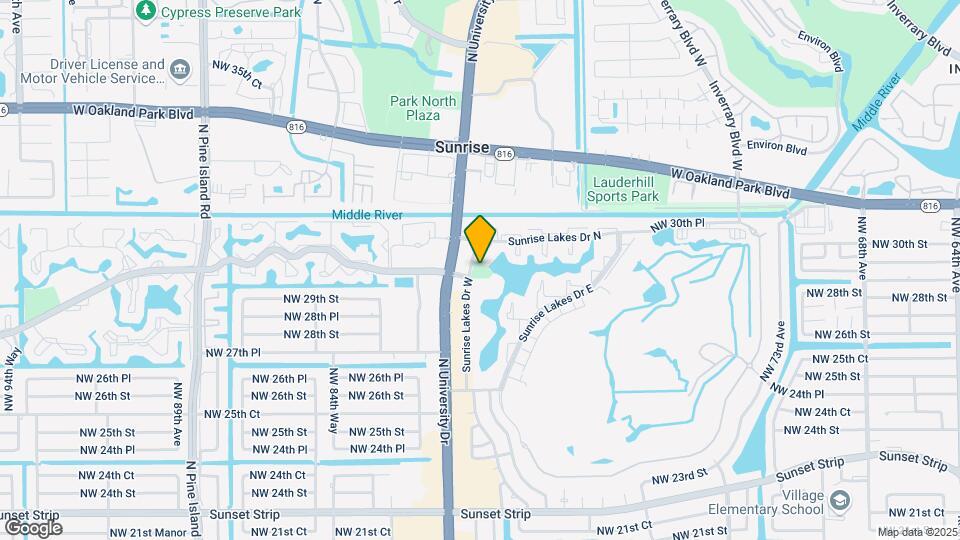 3000 Sunrise Lakes Dr W Map and Location Details