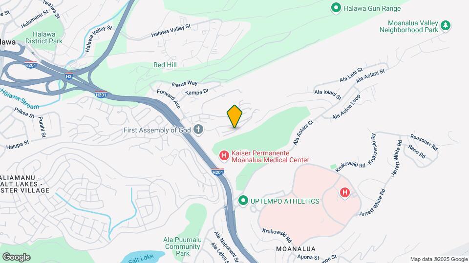 1317 Moanalualani Way Map and Location Details