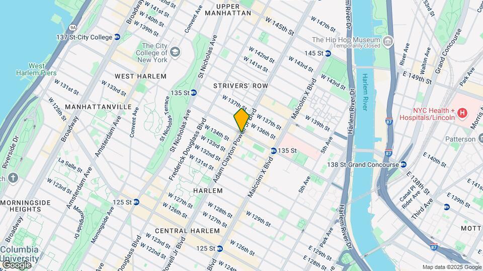 2299 Adam Clayton Powell Jr Blvd Mapa y Detalles de la Ubicación