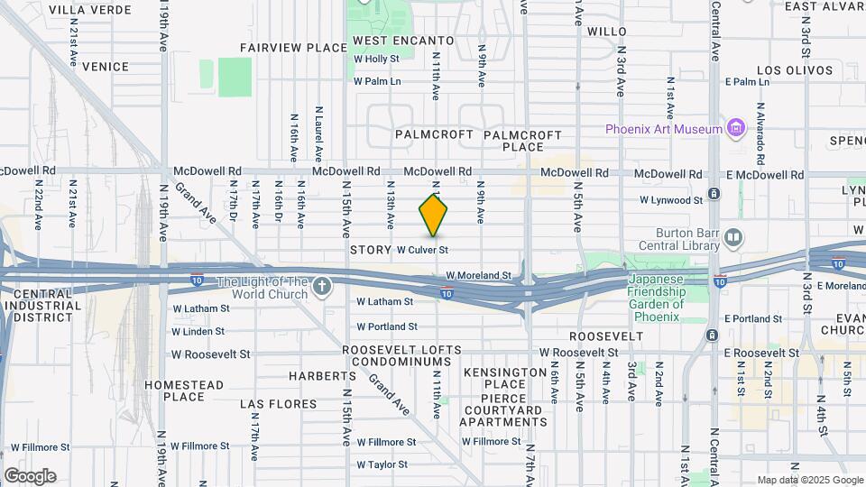 1102 W Culver St Mapa y Detalles de la Ubicación