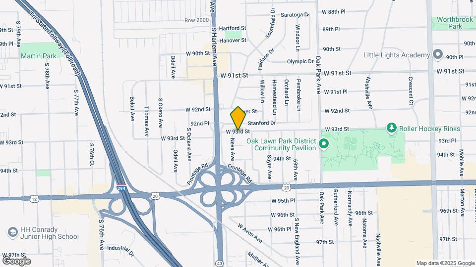 7117 W 93rd St Mapa y Detalles de la Ubicación