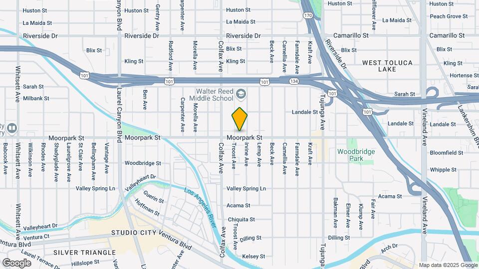 11617 Moorpark St Map and Location Details