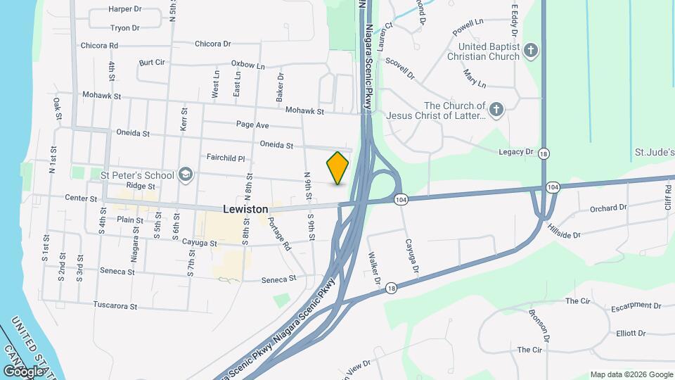 921 Onondaga St Map and Location Details