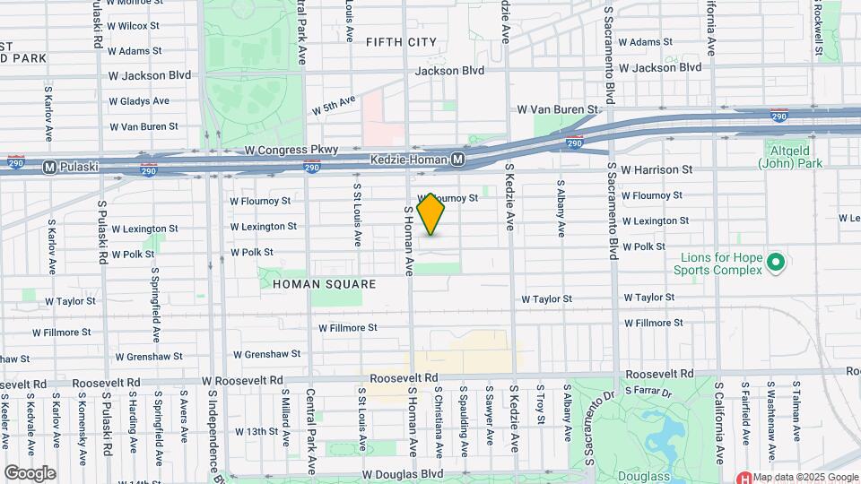 3332 W Polk St Map and Location Details