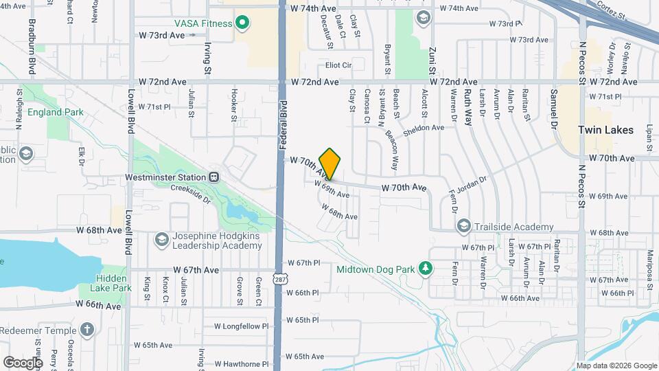 2811 W 69th Ave Map and Location Details