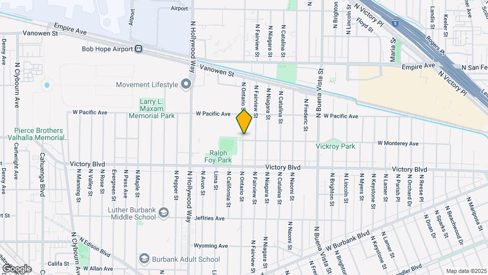 1802 N Ontario St Map and Location Details