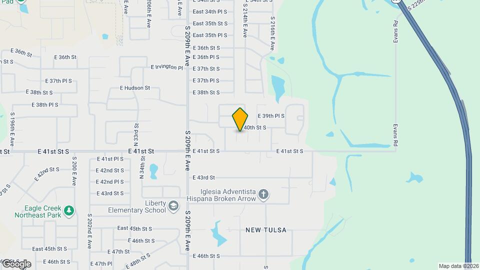 4025 S 212th E Ave Mapa y Detalles de la Ubicación