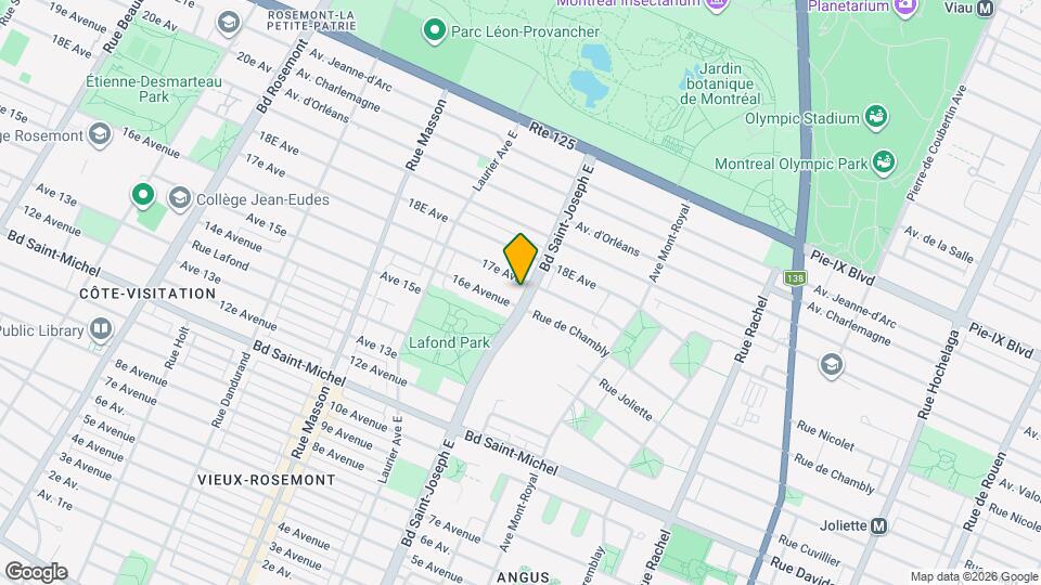 3705 Saint-Joseph Boul E Map and Location Details