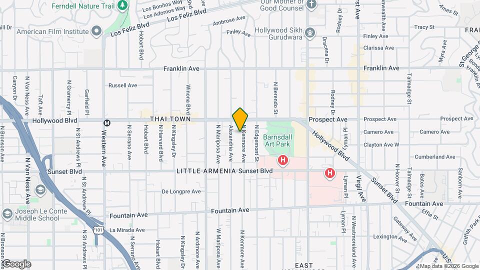 1629 N Kenmore Ave Map and Location Details