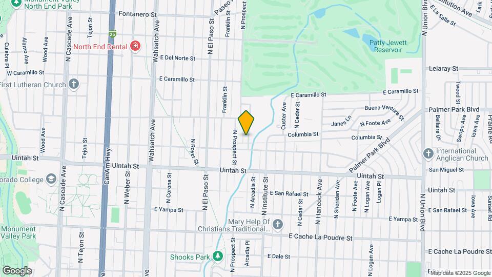 1316 N Arcadia St Map and Location Details