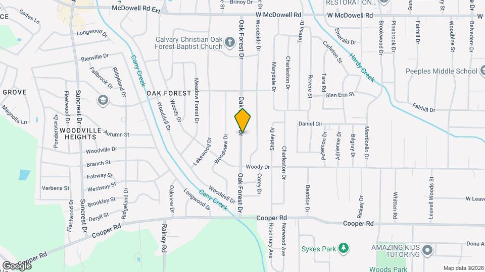 3122 Oak Forest Dr Map and Location Details