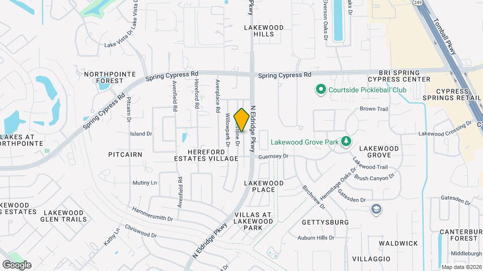 16303 Lakestone Dr Map and Location Details