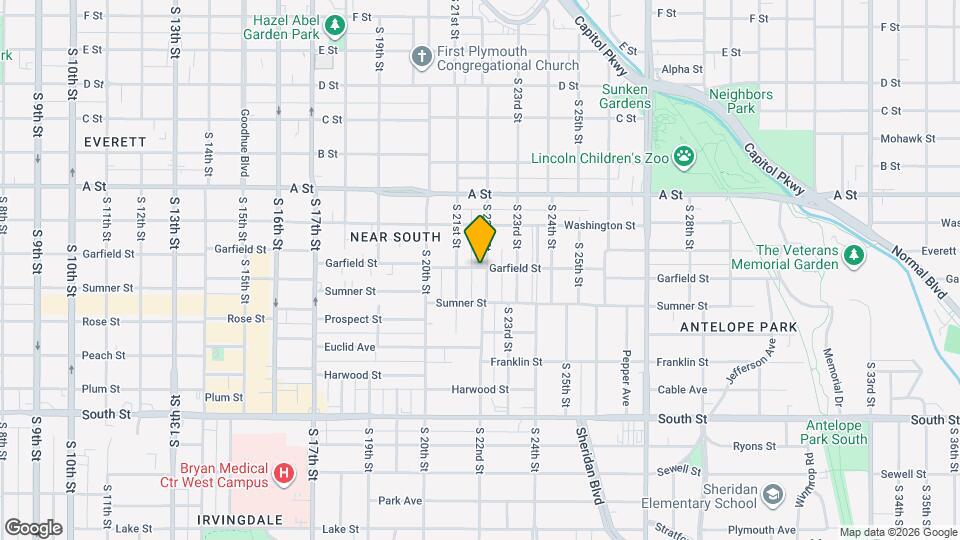 2135 Garfield St Map and Location Details
