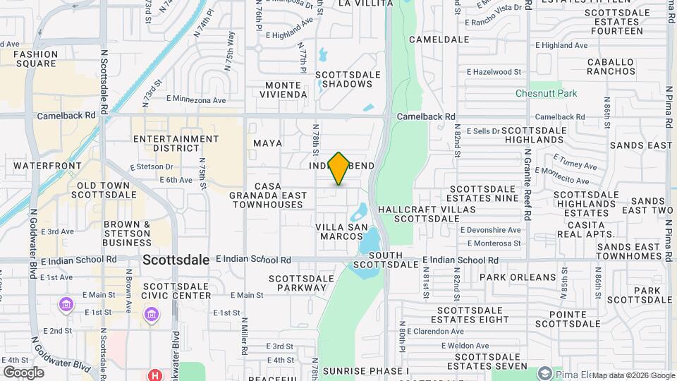 7835 E Glenrosa Ave, Unit 5 Mapa y Detalles de la Ubicación