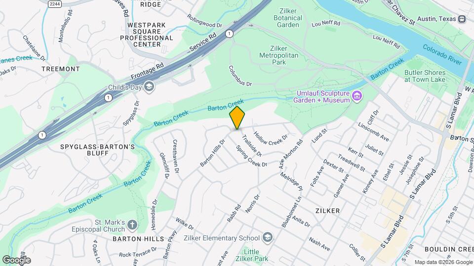 1403 Barton Hills Dr Map and Location Details