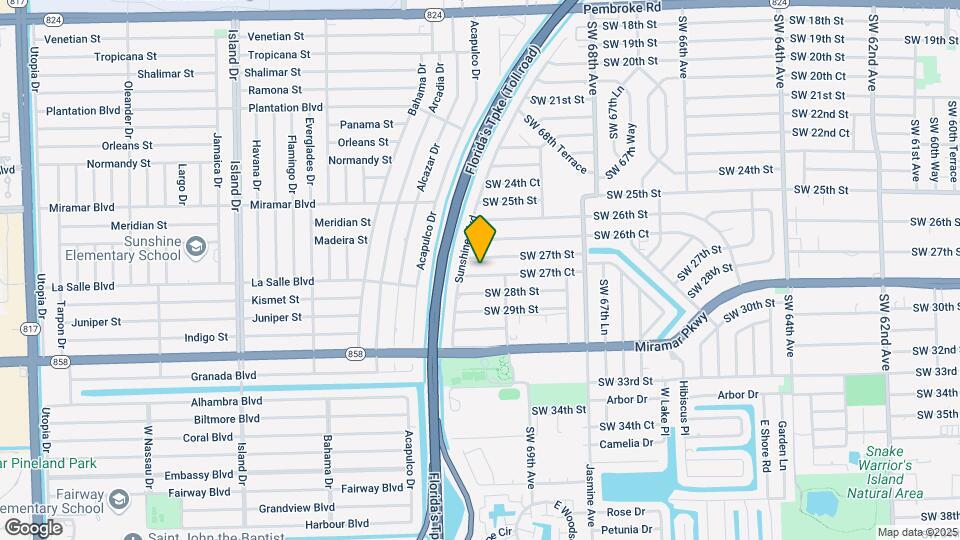 7031 SW 27th Ct Map and Location Details