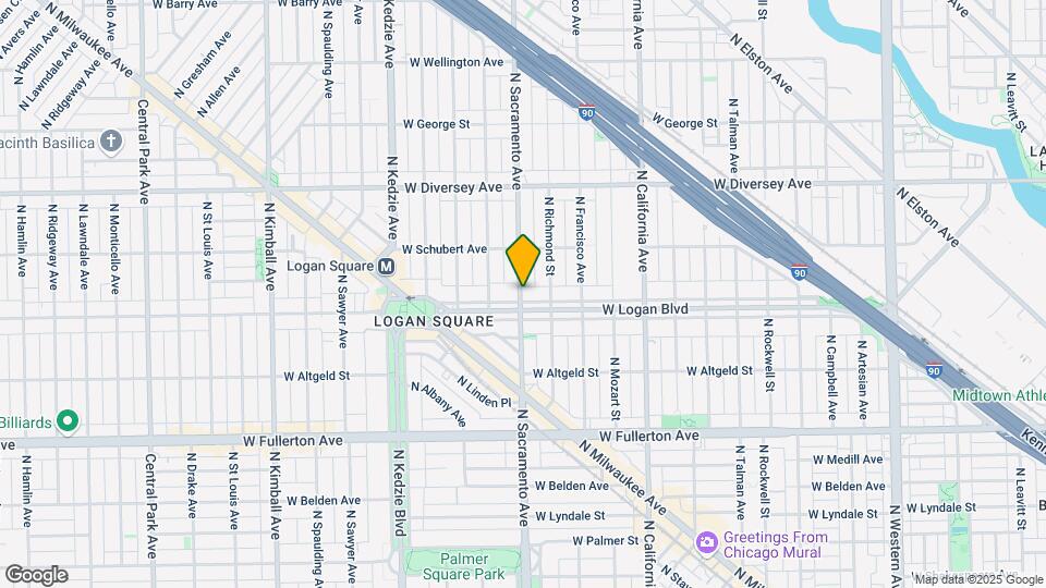 2956 W Logan Blvd, Unit 1 Map and Location Details
